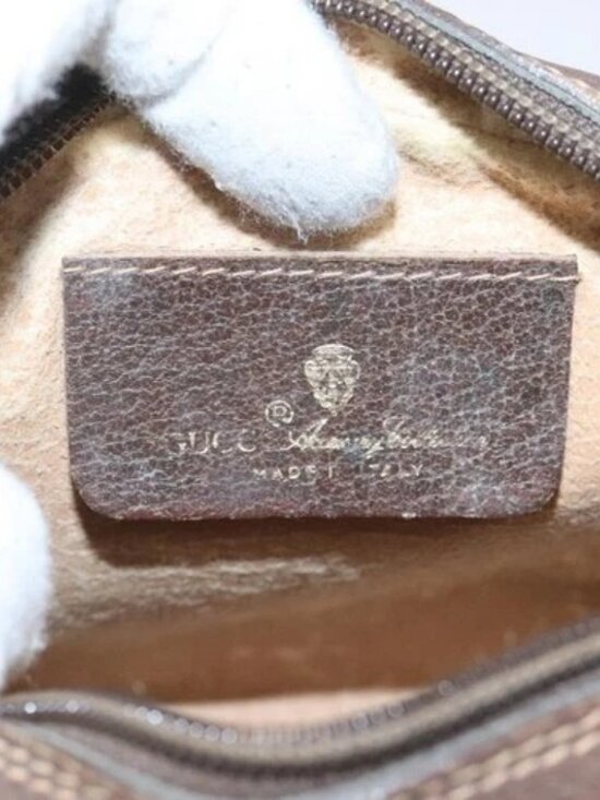 GUCCI GG Supreme Web Sherry Line Shoulder Bag PVC Beige 156 02 066 Auth BD958 - Picture 12 of 15